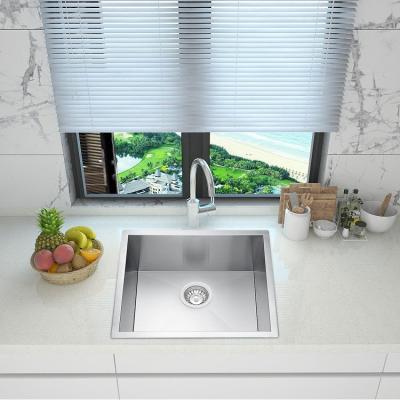 China Without Faucet Made In China Undermount Kitchen Sink Stainless Steel Wash Basin With Drain Panel for sale