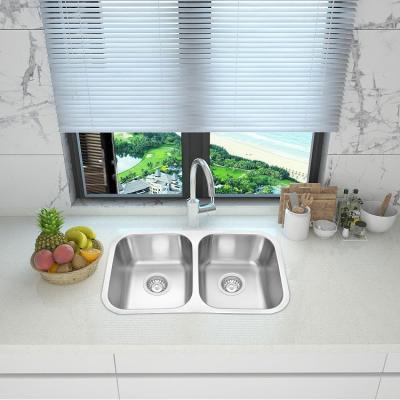 China Farmhouse Under Mount Double Bowl Kitchen Sink for sale