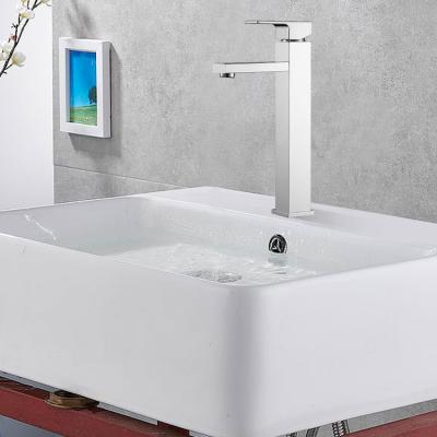 China Hot Selling Faucets Metered Brushed Basin Faucet Concealed Wall Mounted Hot Cold White Traditional Box Body Mixer Water Bath Basin Ceramic Part OEM for sale