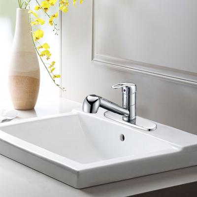 China Pull Out Plastic Wall Mounted Classic Single Basin Sale Spray Faucet Handle White Body OEM Customized PVC Style Surface Ceramic Practice Parts for sale