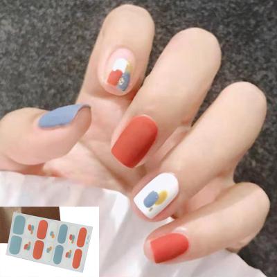 China Easy Apply 3d Nail Art Stickers DIY Beauty Nail Polish Sticker Non-Toxic Wholesale Eco-Friendly Nail Foil Wraps for sale