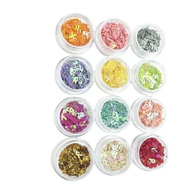 China Easy Apply New Product Rabbit Charms Glitter Nails Sparkle Nail Art Decoration Glitter Box for sale