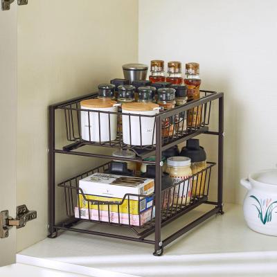 China Minimalist Creative Multi Layer Overlay Seasoning Rack Storage Rack Floor Type for sale