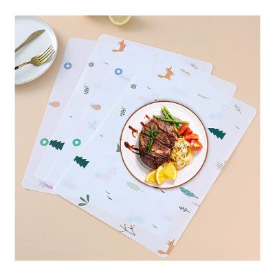 China JX- Western Cute Home Waterproof And Oil-proof Place Mat Style Dining Room Table Cool Potholder Sustainable Bowl Anti-scalding Small Cool Potholder for sale