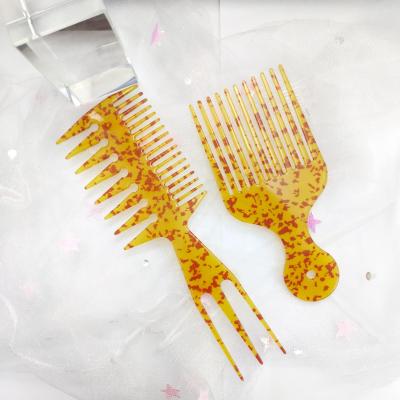 China 2020 Comfortable New Retro Salon Cellulose Acetate For Women Salon Hair Combs Afro Hair Combs for sale