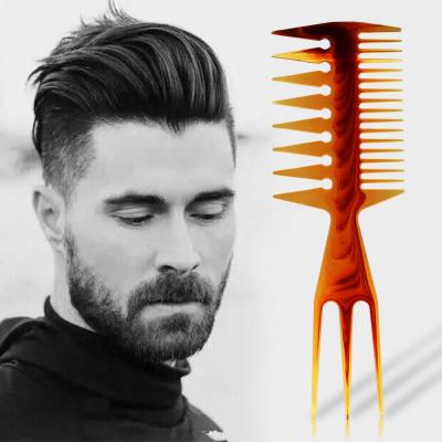 China Durable Retro Style Wide Teeth Oil Combed Hair Comb Men's Hair Set Portable Large Back Combs for sale