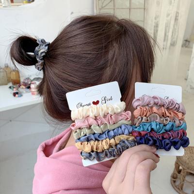 China Environmentally Friendly Elastic Hair Bands Comfortable Adjustable Cotton Hair Scrunchies High Quality Cheap for sale