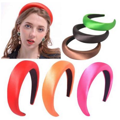 China Pretty Lady Wholesale Super Fashion Fashional Cloth Hair Accessories Rainbow Headband Wide Headband For Girl Woman for sale