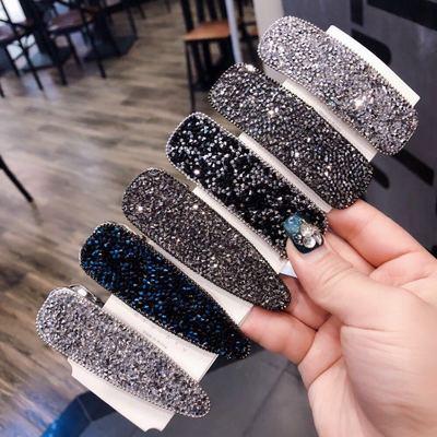 China Fashionable Square Waterdrop Bling Crystal Hairpins Headwear for Women Girls Rhinestone Hair Clips Pins for sale