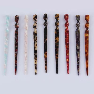 China Women's Elegant Girls Hair Stick Vintage Wand Acetate Accessories Jewelry Long Hair Stick for sale