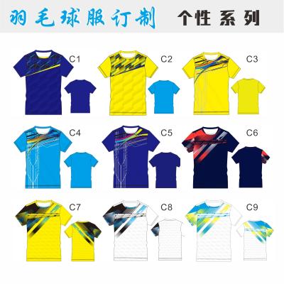 China 2021 quick dry new design badminton t-shirt made of quick dry and breathable fabric personalized customized sublimation ping pong for sale