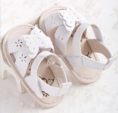 China GENUINE LEATHER Fancy Baby Shoes White Soft Sole Summer Baby Sandals Fancy Sandals For Girls for sale