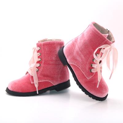 China 2021 Fashion wholesale brand new custom leather non-slip children boots kids velvet breathable casual boots for sale