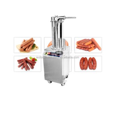 China High Capacity Hydraulic Pressure 300kg/h Sausage Filling Machine Stuffer Sausage Making Machine for sale