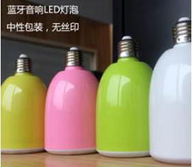 China Bluetooth Speaker With Led Lamp RGB Lamp Wireless LED Music Light E27 / B22 for sale