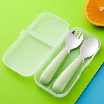 China Sustainable High Quality Kids Cutlery Set Kids Cutlery Sets Stainless Steel Spoon And Fork for sale