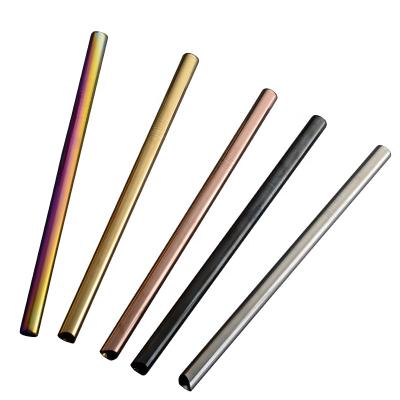 China Sustainable Colorful Stainless Steel Drinking Straws Barware Straw Metal Drinking Straw for sale