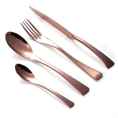 China Best Viable Selling Stainless Steel Flatware Kitchen Cutlery Mounted Gold Cutlery Set for sale