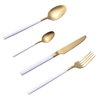 China 2019 Sustainable INS Style Fork And Spoon Travel Set Royal Flatware Set Cutlery Set for sale