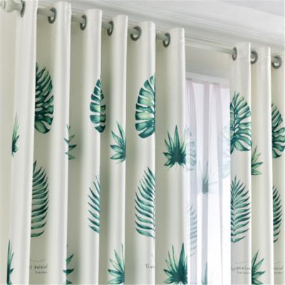 China Newest Design Polyester Blackout Latest Design Green Ready Made Curtain Wholesale Modern Blackout Curtains for sale