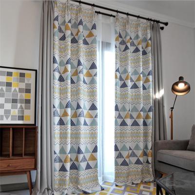 China Blackout 2020 Latest New Design Cotton Geometric Ready Made Curtain Wholesale Modern Blackout Curtains for sale