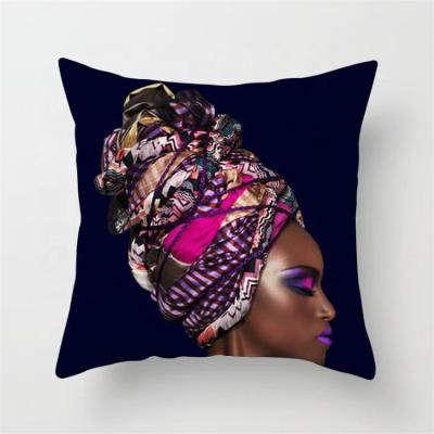 China Anti Dust Mite Girl Block Print Cushion Covers, Throw Decor Pillow Cushion Cover, Hot Sale African Cushion Cover for sale