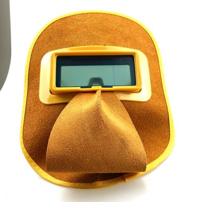 China Solar Powered Welding Helmet Welding Glasses With Welding Helmet Auto Darkening Leather for sale