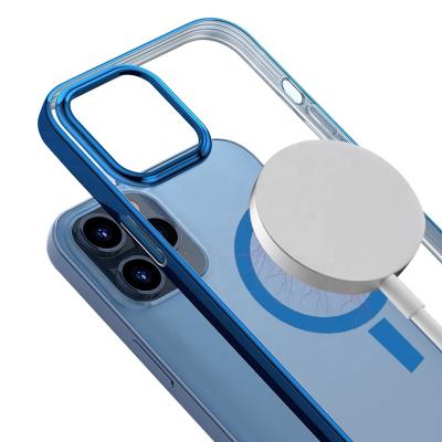 China Anti-drop Factory Wholesale OEM Mobile Phone Accessories Radio Magnet Cell Phone Charging Case Compatible With iPhone 12 Pro Max for sale