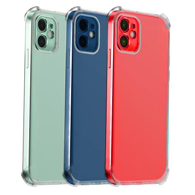 China Anti-fall Transparent Shockproof Soft Silicone Phone Covers For iPhone 12 Impact Protection Case for sale