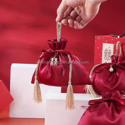 China Party Decoration Candy Gift Eco-Friendly Bridal Easter Ears Bag Custom Color Velvet Bunny Easter Ears Drawstring Bags for sale