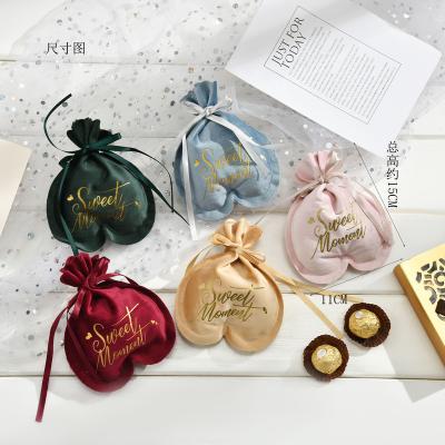 China New Arrivals Luxury Customized Modern Jewelry Bag Velvet Drawstring Gift Pouch For Candy With Logo Customized for sale