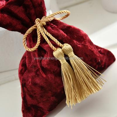 China New Arrivals Luxury Customized Modern Jewelry Bag Velvet Drawstring Gift Pouch For Candy With Logo Customized for sale