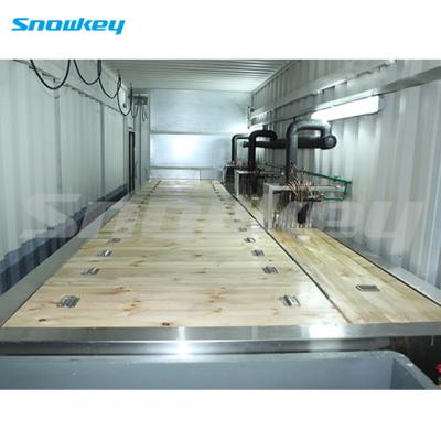 China Containerized Industrial Brine Tank Type Block Ice Machine for sale