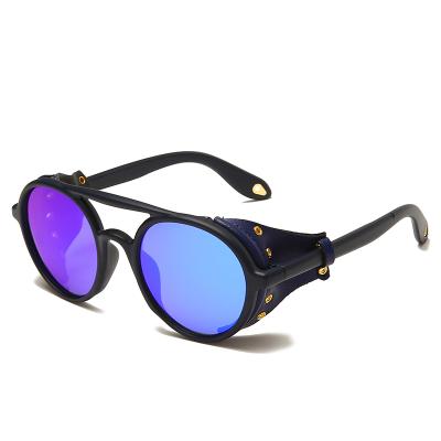 China Fashion Sunglasses Steampunk Sunglasses Customized Logo 2021 2021 Trendy Mirror Lens Sunglasses for sale