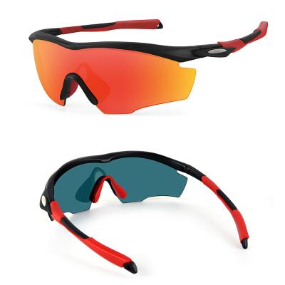 China Anti 2021 pointed glass sports eyewear bicycle sunglass design sports UV cycling sunglasses TR90 for sale