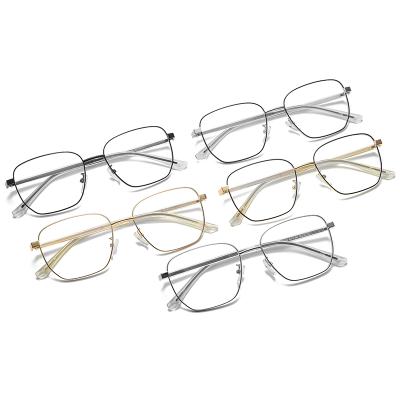 China Fashionable Wholesale Blue Light Blocking Rectangle Metal Glass Frames Optical River Glasses for sale