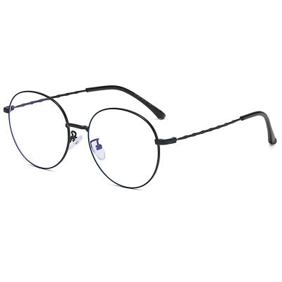 China Trendy Fashion Around Ultralight Stainless Still Women Eye Glass Frames Cheap Optical Glasses for sale