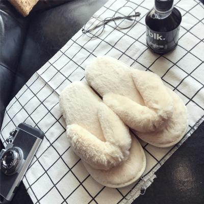 China Designers Super Soft Soft Home Ladies Bedroom Flip Flop Housemaids Indoor Flat Fluffy Fluffy Wholesale Fur for sale