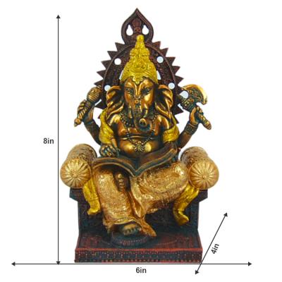 China JiXin OEM ODM Statue World Elephant Buddha Resting God Hindu Antique Meditation Bronze Figurine 7.7 In Polyresin Religious Crafts for sale