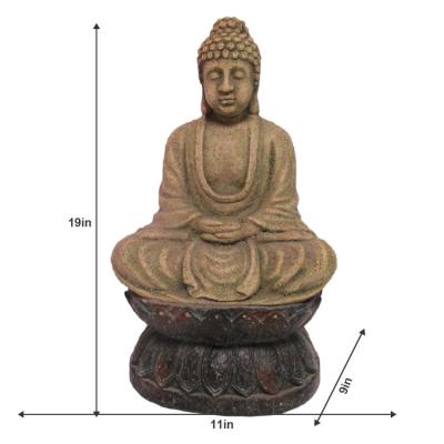 China Worldwide JiXin OEM ODM 18.5inch Buddha Buddah Statute Meditating Statute Handmade Meditation Yoga Decor Spiritual Zen Garden Decor for sale