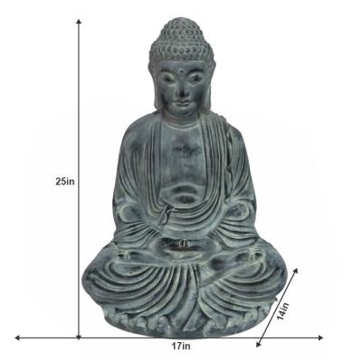 China JiXin Global OEM ODM Indoor Outdoor Decor Courtyard Art Ornament Balcony Garden Patio Porch Imitation Buddha Marble Statue 10.5 Inch for sale