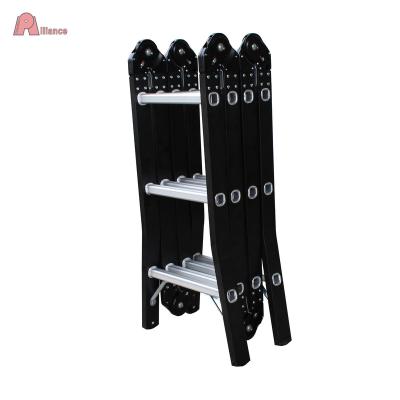 China Folding Ladders Aluminum Universal Step Ladder - Black for sale