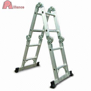 China Aluminum Folding Ladders Stool Steel Trestle Universal Folding Ladder for sale