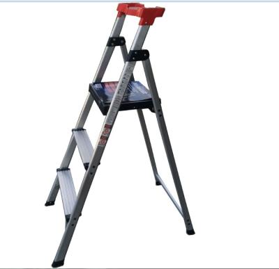 China Folding Ladders 5 Steps Household Aluminum Tray With Plastic Tool Tray Ladder for sale