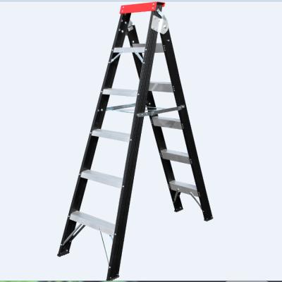 China Folding Ladders 6 Steps Aluminum Alloy Side 2-Mode Double Ladder Dual Function Aluminum Ladder for sale