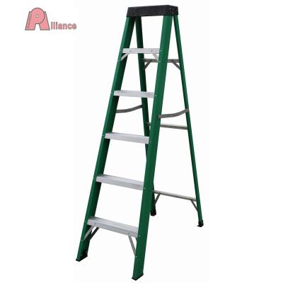 China Single Folding Ladders Fiberglass Side Step Ladder for sale