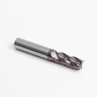 China CNC machining center rough carbide cobalt end mill welded carbide roughing endmills with fine pitch or coarse pitch for sale