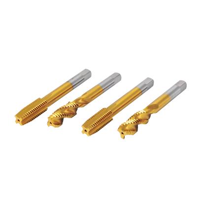 China Connection Hole Chip Cleaning Taps HSS-CO HSSE Spiral Groove Machine Taps With Titanium Coated for sale