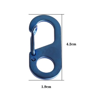 China Spring Buckle Break Stainless Steel Key Chain Carabiner Hook Key Chain EDC Eco-friendly Tool for sale