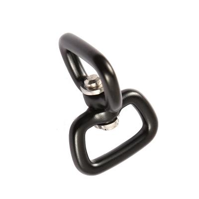 China Eco - Friendly Aluminum D Ring Carabiner Double Eye Swivel Rings For Outdoor Climbing for sale